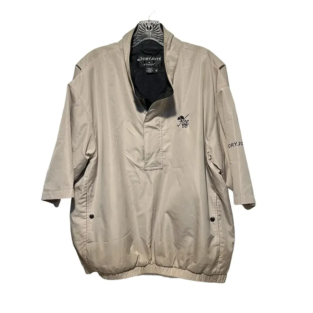 Footjoy Dryjoys FJ Half Sleeve Golf Jacket M Beige